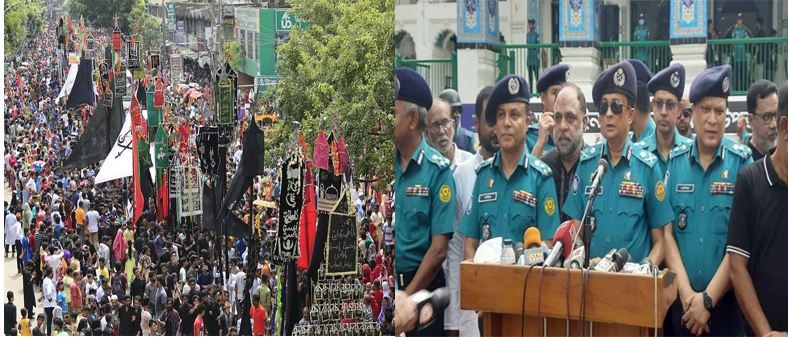 তাজিয়া মিছিলের নিরাপত্তা গুরুত্ব সহকারে দেখা হয়