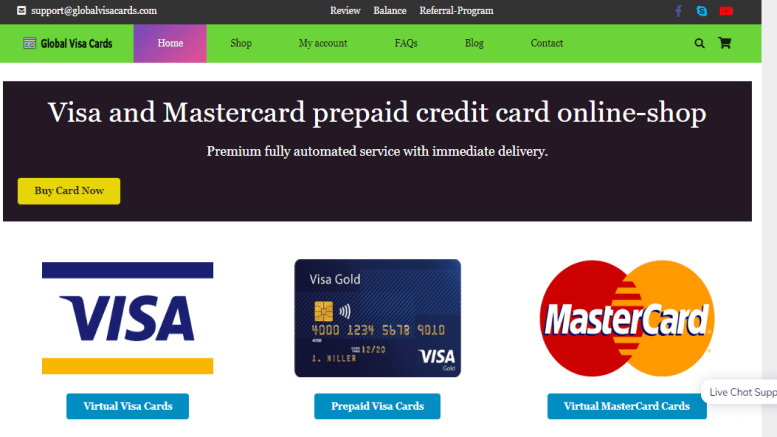Globalvisacards.com Review! Virtual Cards – Instant Delivery, International Billing, AVS