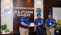 রাজশাহী রেঞ্জে শ্রেষ্ঠ ওসি নির্বাচিত মান্দা থানার খোরশেদ আলম